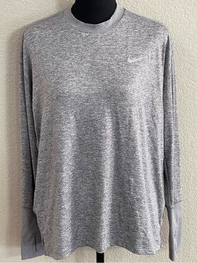Nike Running Grey Long Sleeve Dri-FIT Top